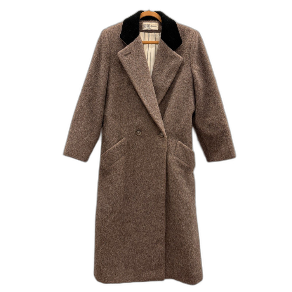 Vintage 100% Wool Trench Coat w/ Velvet Collar